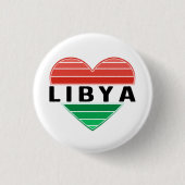 Ik hou van Libië, Libisch hart Ronde Button 3,2 Cm (Voorkant)