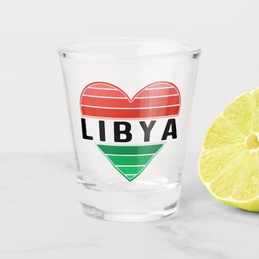 Ik hou van Libië, Libisch hart Shot Glas (Voorkant)