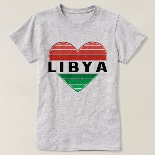 Ik hou van Libië, Libisch hart T-shirt (Design voorkant)