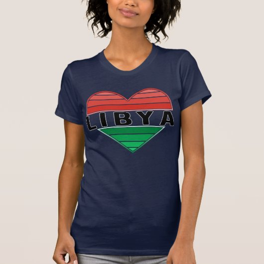 Ik hou van Libië, Libisch hart T-shirt (Voorkant)