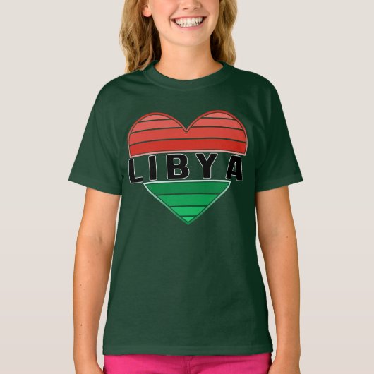 Ik hou van Libië, Libisch hart T-shirt (Voorkant)