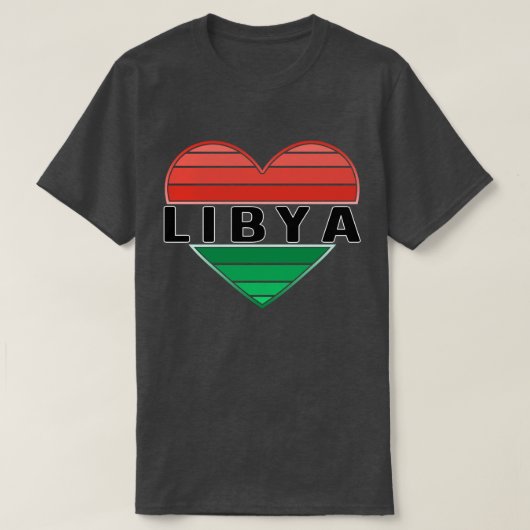 Ik hou van Libië, Libisch hart T-shirt (Design voorkant)