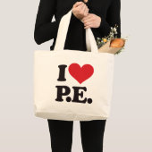 Ik hou van lichamelijke opvoeding! grote tote bag (Voorkant (product))