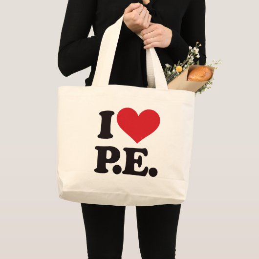 Ik hou van lichamelijke opvoeding! grote tote bag (Voorkant (product))