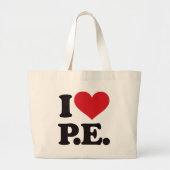 Ik hou van lichamelijke opvoeding! grote tote bag (Voorkant)