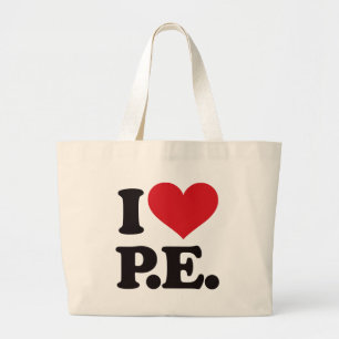 Ik hou van lichamelijke opvoeding! grote tote bag