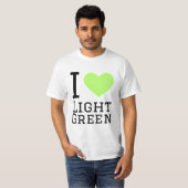 Ik hou van lichtgroen t-shirt (Voorkant volledig)