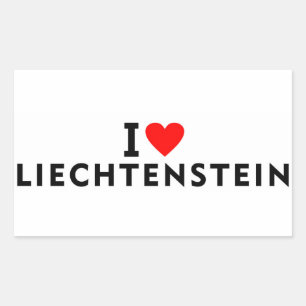 Ik hou van Liechtenstein land zoals hart reis je Rechthoekige Sticker