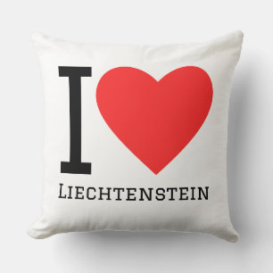 Ik hou van Liechtenstein vierkante sticker Kussen