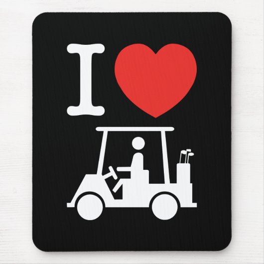 Ik hou van (Liefde) Golfkar Muismat (Voorkant)