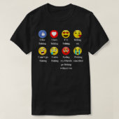 Ik hou van liefde Vist Funny Emoji Emoticons T-shirt (Design voorkant)
