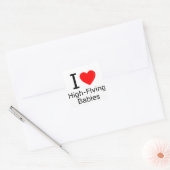 Ik hou van liefhebbende baby's vierkante sticker (Envelop)