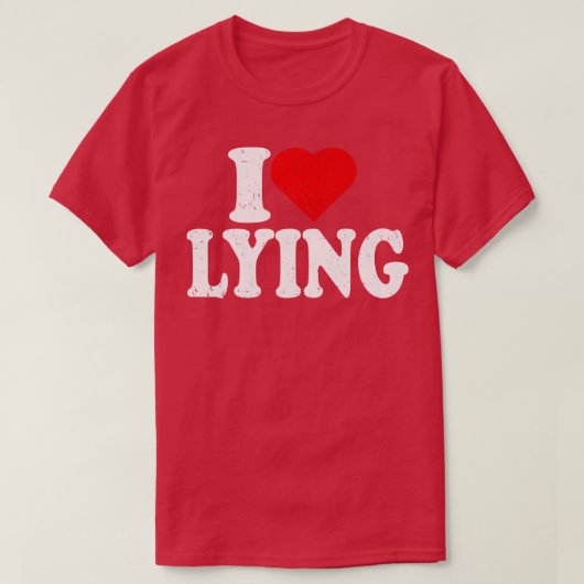 Ik hou van liegen t-shirt (Design voorkant)