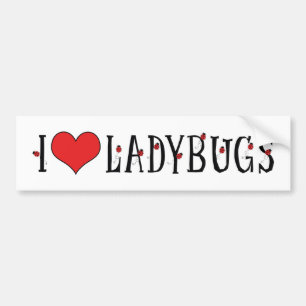 Ik hou van lieveheersbeestjes met hartjes - Lieveh Bumpersticker