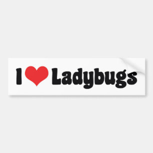Ik hou van lieveheersbeestjes met hartjes - Lieveh Bumpersticker