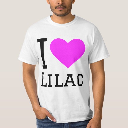 Ik hou van lila t-shirt (Voorkant)
