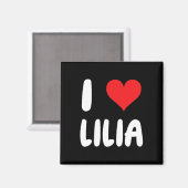 Ik hou van Lilia - Hart Magneet (Voorkant / Achterkant)