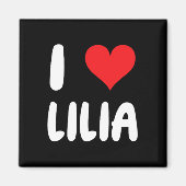 Ik hou van Lilia - Hart Magneet (Voorkant)