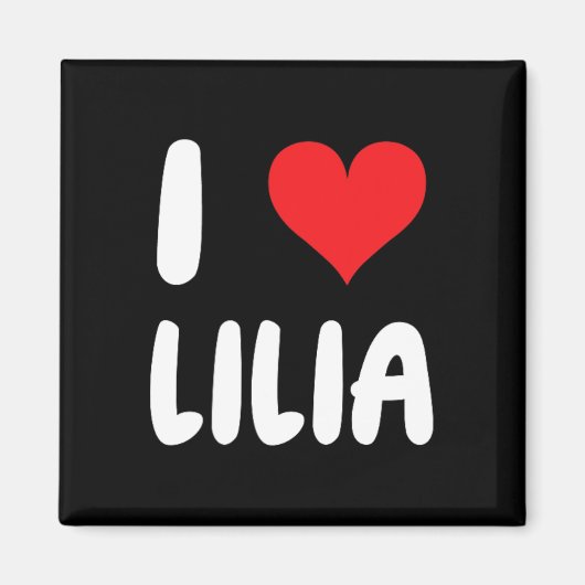 Ik hou van Lilia - Hart Magneet (Voorkant)