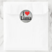 Ik hou van Lima, Peru Ronde Sticker (Tas)
