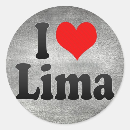 Ik hou van Lima, Peru Ronde Sticker (Voorkant)