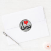 Ik hou van Lima, Peru Ronde Sticker (Envelop)