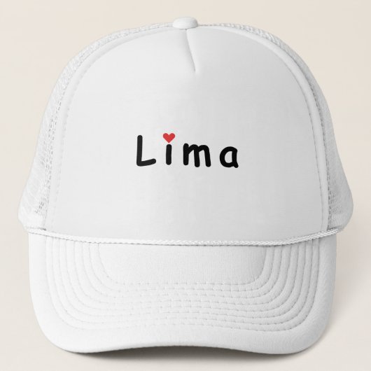 Ik hou van Lima Peru Trucker Pet (Voorkant)
