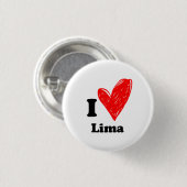 Ik hou van Lima Ronde Button 3,2 Cm (Voorkant /achterkant)