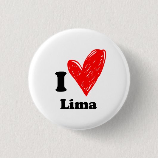 Ik hou van Lima Ronde Button 3,2 Cm (Voorkant)