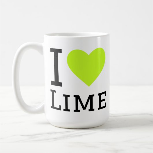 Ik hou van limoen koffiemok (Links)