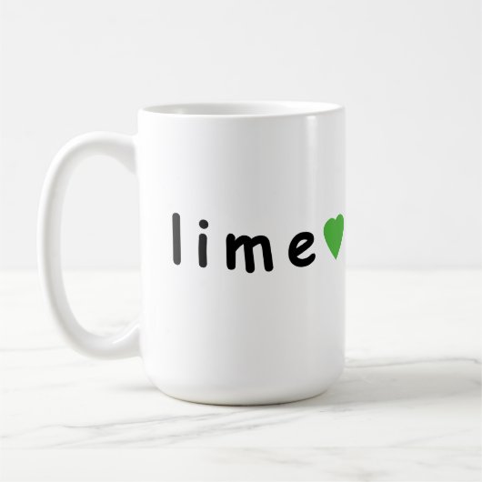 Ik hou van limoen koffiemok (Links)