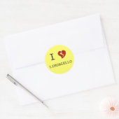 Ik hou van Limoncello Ronde Sticker (Envelop)