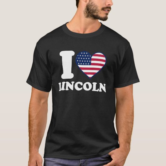 Ik hou van Lincoln I hart Lincoln T-shirt (Voorkant)