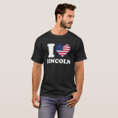 Ik hou van Lincoln I hart Lincoln T-shirt (Voorkant volledig)