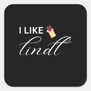 Ik hou van Lindt Vierkante Sticker