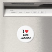 Ik hou van Line Dancing hart op maat gepersonalise Magneet (Insitu (Vaatwasser))