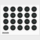 Ik hou van Line Dancing Line Dance 1 Ronde Sticker (Vel)