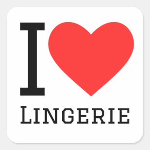 Ik hou van lingerie vierkante sticker