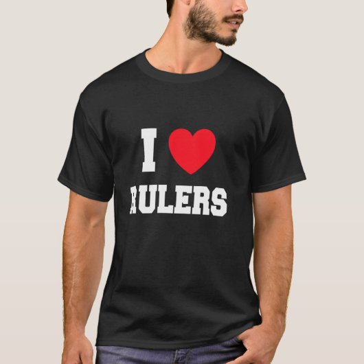 Ik hou van linialen t-shirt (Voorkant)