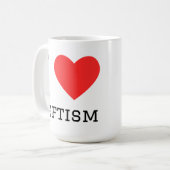 Ik hou van linksisme koffiemok (Voorkant links)