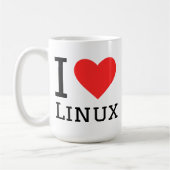 Ik hou van linux koffiemok (Links)