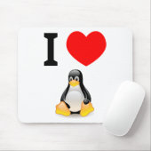 Ik hou van Linux Muismat (Met muis)