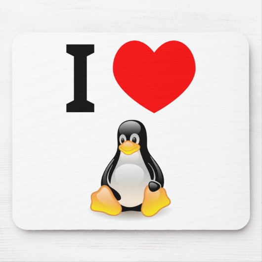 Ik hou van Linux Muismat (Voorkant)
