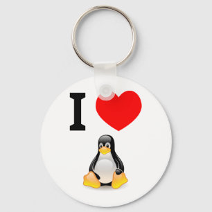 Ik hou van Linux Sleutelhanger