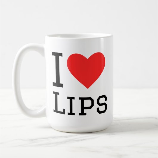 Ik hou van lippen koffiemok (Links)