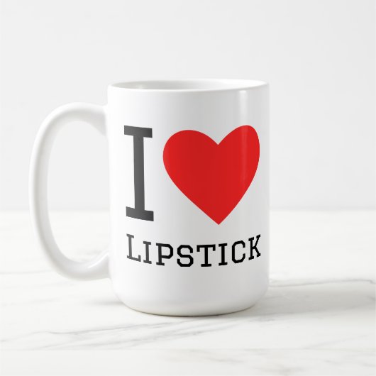 Ik hou van lippenstift koffiemok (Links)