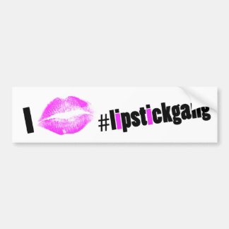 Ik hou van #lipstickgang Bumpersticker