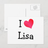 Ik hou van Lisa Briefkaart (Voorkant / Achterkant)
