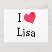 Ik hou van Lisa Briefkaart (Voorkant)