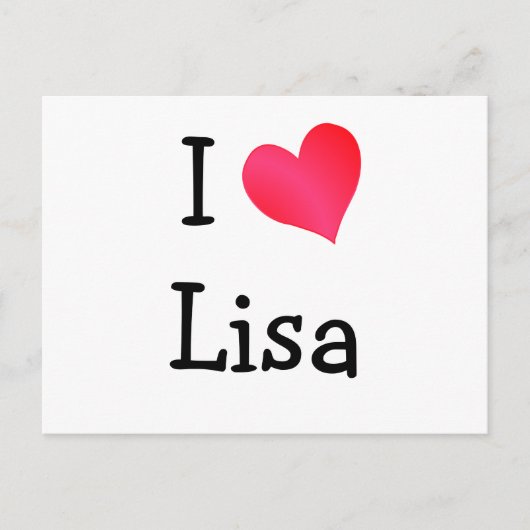 Ik hou van Lisa Briefkaart (Voorkant)